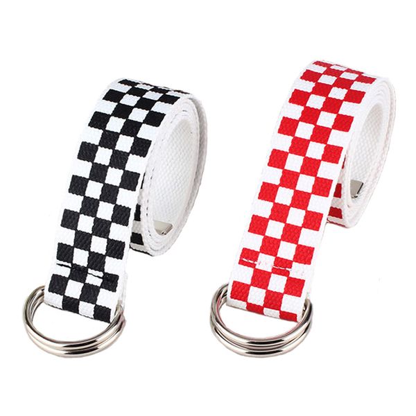 fashion black red plaid canvas belt harajuku men women casual jeans d ring buckle waist belts 130cm long waistband z30, Black;brown
fashion black red plaid canvas belt harajuku men women casual jeans d ring buckle waist belts 130cm long waistband z30, Black;brown