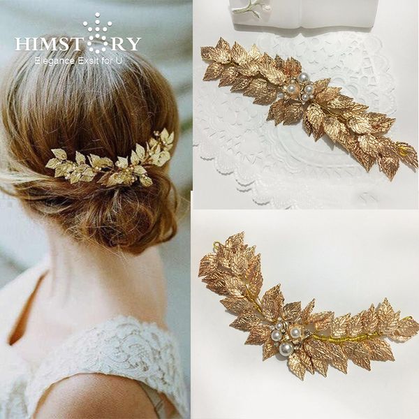 himstory handmade gold pearl leaf tiara wedding hair accessories jewelry bridal headpiece vintage hair accessories t190620, Golden;white
himstory handmade gold pearl leaf tiara wedding hair accessories jewelry bridal headpiece vintage hair accessories t190620, Golden;white