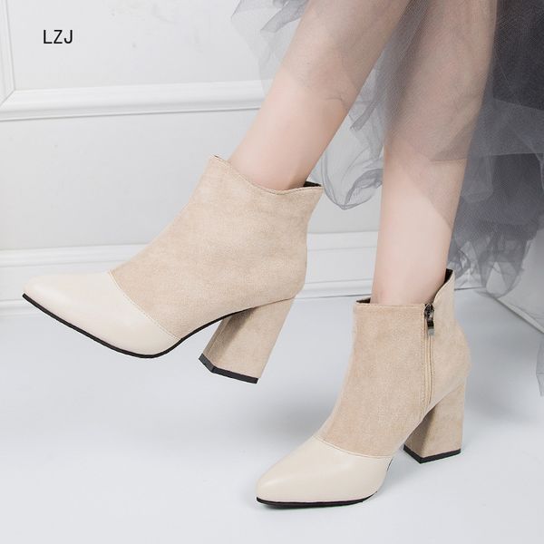 lzj 2019 autumn winter boots women zipper high heel black ankle boots for ladies dress shoes bota feminina high 8cm 35-40
lzj 2019 autumn winter boots women zipper high heel black ankle boots for ladies dress shoes bota feminina high 8cm 35-40