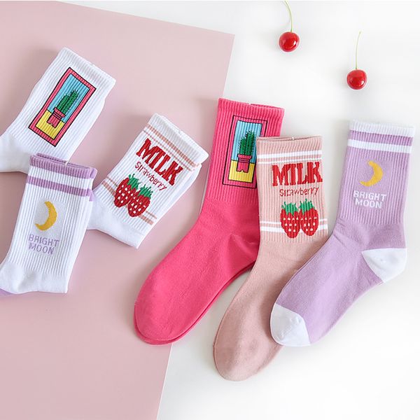 women's socks japanese cotton colorful cartoon cute funny happy kawaii moon strawberry cactus socks for girl christmas gift, Black;white
women's socks japanese cotton colorful cartoon cute funny happy kawaii moon strawberry cactus socks for girl christmas gift, Black;white