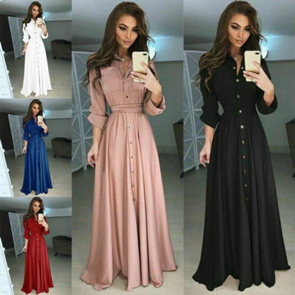 2019 fall vintage fashion solid tunic casual dresses women dress long sleeve vestidos button red white black dress female brand, Black;gray
2019 fall vintage fashion solid tunic casual dresses women dress long sleeve vestidos button red white black dress female brand, Black;gray