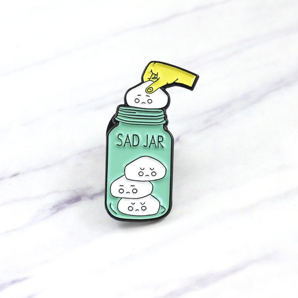 brooch sad jar enamel pins brooch green medical bottled cotton ball personality pin badge kids clothing backpack jewelry, Gray
brooch sad jar enamel pins brooch green medical bottled cotton ball personality pin badge kids clothing backpack jewelry, Gray