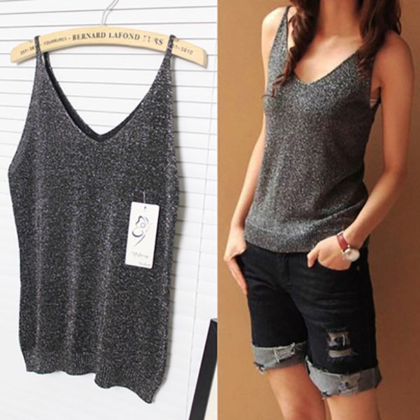 camisoles for women t shirt summer slim straps sequined paillette knitted v neck camis woman tank female vest tshirts, White
camisoles for women t shirt summer slim straps sequined paillette knitted v neck camis woman tank female vest tshirts, White