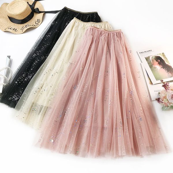 colorful sequins romantic sweet mesh skirt super fairy temperament skirt 2019 spring new long female natural, Black
colorful sequins romantic sweet mesh skirt super fairy temperament skirt 2019 spring new long female natural, Black