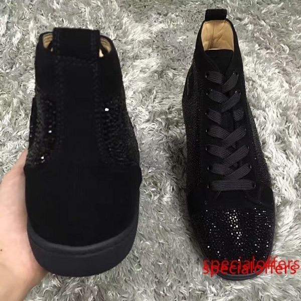 sell red bottom sneaker shoe men casual women fashion rhinestone high men dress party name brand strass designer walking, Black
sell red bottom sneaker shoe men casual women fashion rhinestone high men dress party name brand strass designer walking, Black
