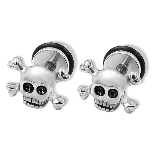 fashion crossbones skull stud earrings for halloween stainless steel punk hip hop ear piercing, Golden;silver
fashion crossbones skull stud earrings for halloween stainless steel punk hip hop ear piercing, Golden;silver