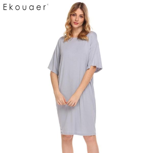women's sleepwear ekouaer women casual nightgown o-neck short sleeve solid pullover oversize loose nightwear dress lounge sleepshirts, Black;red
women's sleepwear ekouaer women casual nightgown o-neck short sleeve solid pullover oversize loose nightwear dress lounge sleepshirts, Black;red