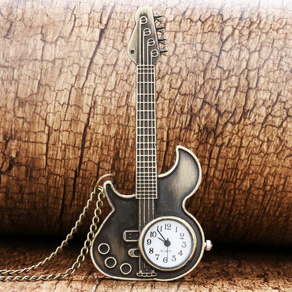 steampunk quartz pocket watch antique bronze guitar shape necklace chain for men women music lover gift, Slivery;golden
steampunk quartz pocket watch antique bronze guitar shape necklace chain for men women music lover gift, Slivery;golden
