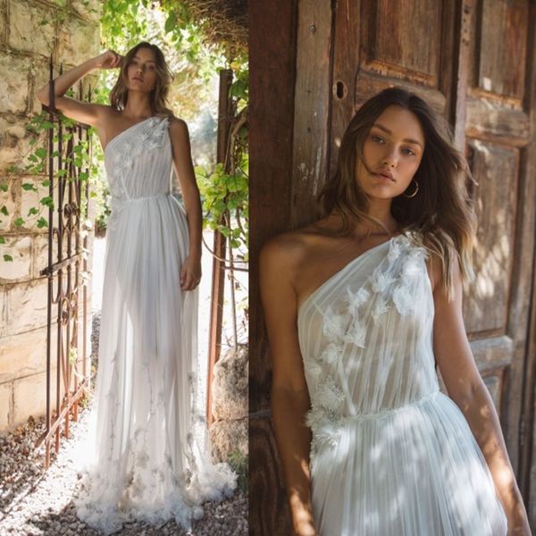 2020 elihav sasson one shoulder wedding dresses a line floral appliques boho wedding dress bridal gowns custom made beach vestido de noiva, White
2020 elihav sasson one shoulder wedding dresses a line floral appliques boho wedding dress bridal gowns custom made beach vestido de noiva, White
