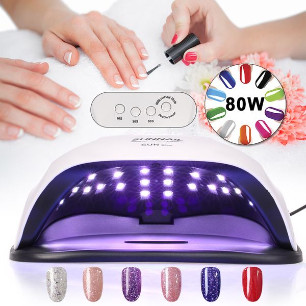 80w uv led nail lamp sunlight nail polish machine fingernails toenails curing equipment art tool dryer
80w uv led nail lamp sunlight nail polish machine fingernails toenails curing equipment art tool dryer