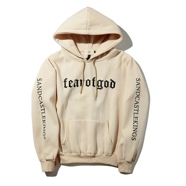 

Fear Of God Hoodies Men Women Justin Bieber Apricot Fear Of God Sweatshirt KANYE WEST Hip Hop Hoodie SK Pullover