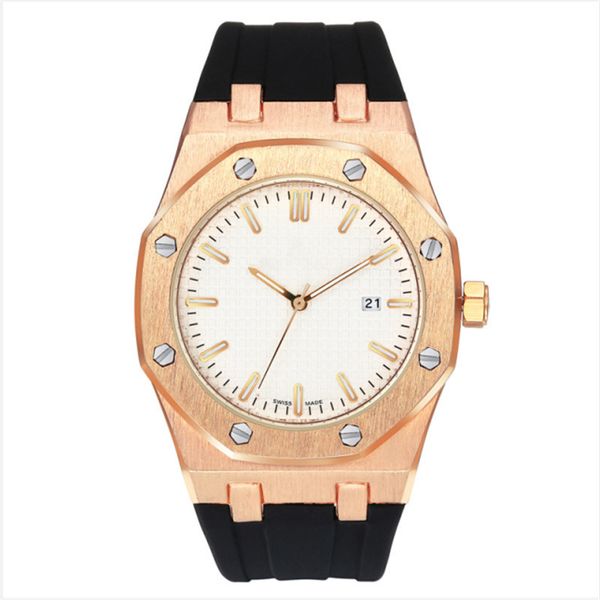 fashion mens womens luxe watches 41mm rubber strap sapphire stainless steel quartz movement male watch casual sport wristwatches 08, Slivery;brown
fashion mens womens luxe watches 41mm rubber strap sapphire stainless steel quartz movement male watch casual sport wristwatches 08, Slivery;brown