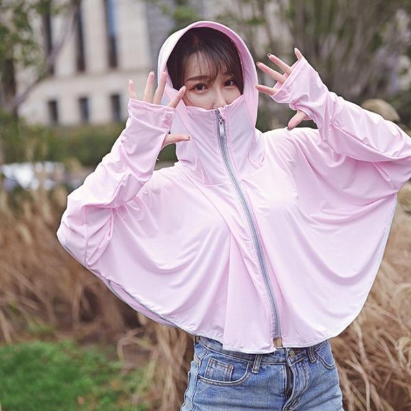 women hooded quickly dry ice silk solid sun protection clothing outdoor cycling breathable anti-uv sleeve top, Black
women hooded quickly dry ice silk solid sun protection clothing outdoor cycling breathable anti-uv sleeve top, Black