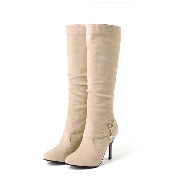 New Winter Warm Apricot Black Knee High Women Boots Fashion High Heels Lady Shoes Plus Big Size 10 43
New Winter Warm Apricot Black Knee High Women Boots Fashion High Heels Lady Shoes Plus Big Size 10 43