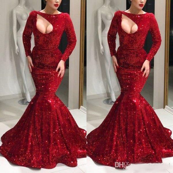 2020 vintage long sleeves red prom dresses mermaid sequined african black girls keyhole evening gowns red carpet party dress
2020 vintage long sleeves red prom dresses mermaid sequined african black girls keyhole evening gowns red carpet party dress