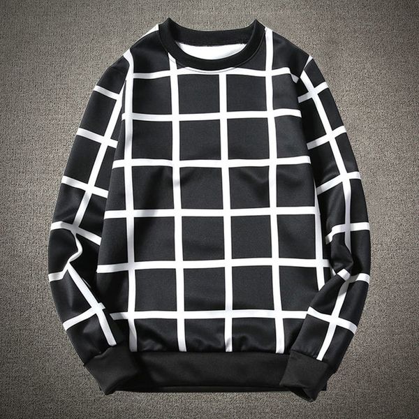 men's sweatshirts 2019 autumn new plaid casual brand sweatshirt fashion pullover male, Black
men's sweatshirts 2019 autumn new plaid casual brand sweatshirt fashion pullover male, Black
