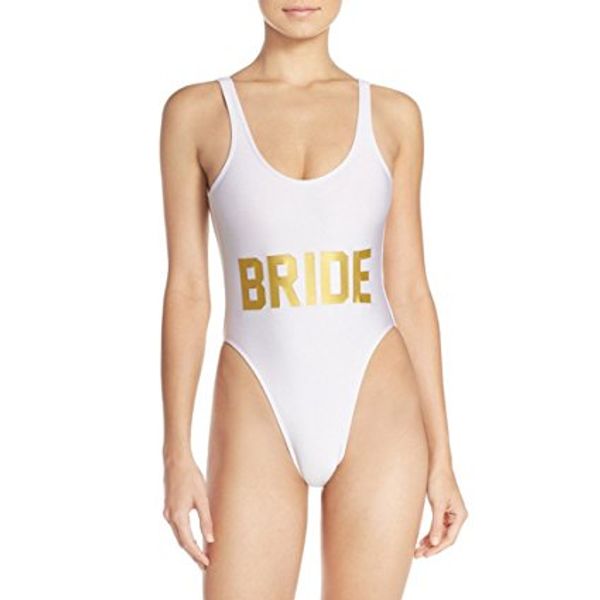 white bride gold letter bikini one piece bathing suit swimsuit backless summer suit women bodysuit rompers womens jumpsuit, White;black
white bride gold letter bikini one piece bathing suit swimsuit backless summer suit women bodysuit rompers womens jumpsuit, White;black