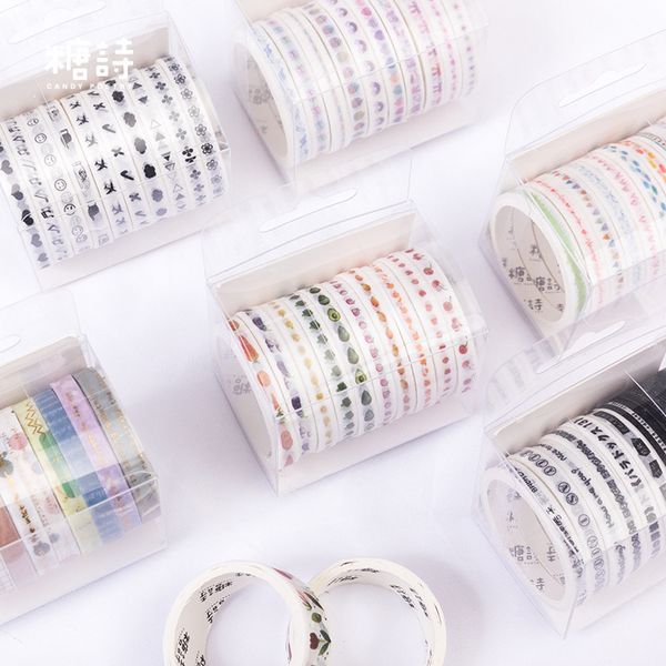 10rolls/set foil slim washi tape masking tape adhesive diy decoration scrapbooking planner label sticker stationery 2016
10rolls/set foil slim washi tape masking tape adhesive diy decoration scrapbooking planner label sticker stationery 2016