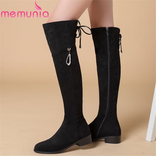 memunia 2020 over the knee boots women crystal zip round toe autumn winter stretch boots square heel shoes woman, Black
memunia 2020 over the knee boots women crystal zip round toe autumn winter stretch boots square heel shoes woman, Black