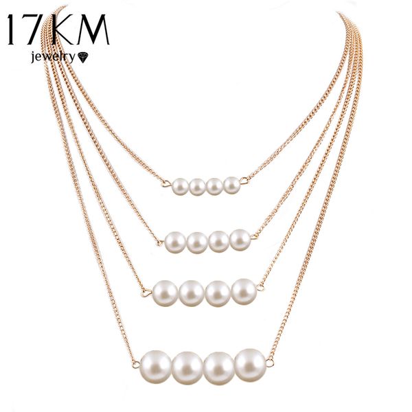 17km trendy multilayer link chain necklace alloy gold color simulated pearl necklace summer fashion jewelry body chain women, Silver
17km trendy multilayer link chain necklace alloy gold color simulated pearl necklace summer fashion jewelry body chain women, Silver
