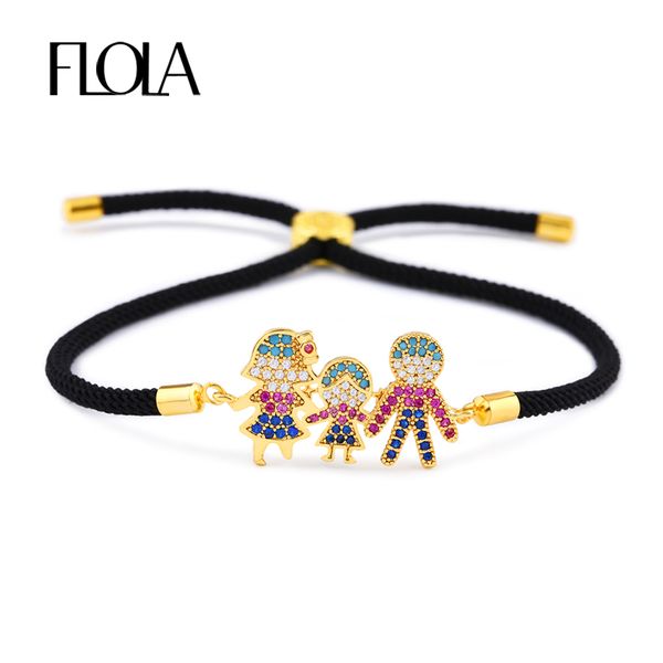 flola family mum day kid bracelet for woman adjustable black thread rope bracelets cz zircon couple bracelet jewelry gift brtb06, Golden;silver
flola family mum day kid bracelet for woman adjustable black thread rope bracelets cz zircon couple bracelet jewelry gift brtb06, Golden;silver