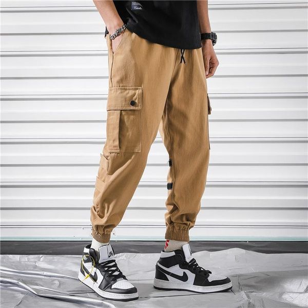 new casual wear cotton cargo pants men korean fashion pockets high street trousers male pink khaki punk rock jogger pants men, Black
new casual wear cotton cargo pants men korean fashion pockets high street trousers male pink khaki punk rock jogger pants men, Black