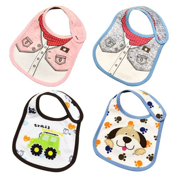 2 pcs/pack newborn feeding bibs baby cotton bandana saliva towel burp cloths