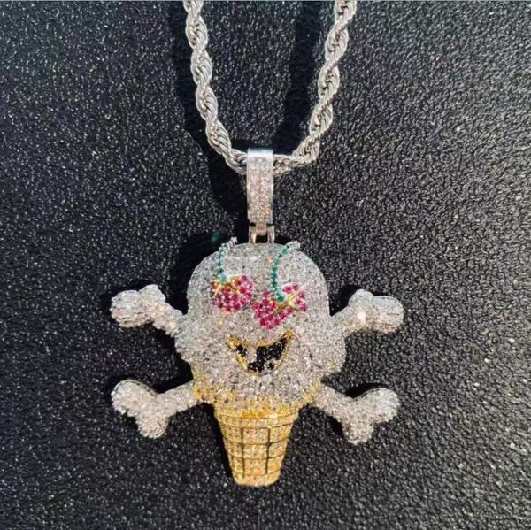 hip hop pirate ice cream pendant necklaces for men women religion luxury necklace jewelry gold plated copper zircons cuban chain, Silver
hip hop pirate ice cream pendant necklaces for men women religion luxury necklace jewelry gold plated copper zircons cuban chain, Silver