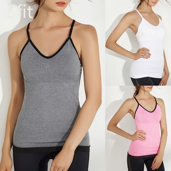 sfit yoga women tummy control removable pads bra comfort camisole smooth slimming sleeveless solid color sports vest, White;red
sfit yoga women tummy control removable pads bra comfort camisole smooth slimming sleeveless solid color sports vest, White;red
