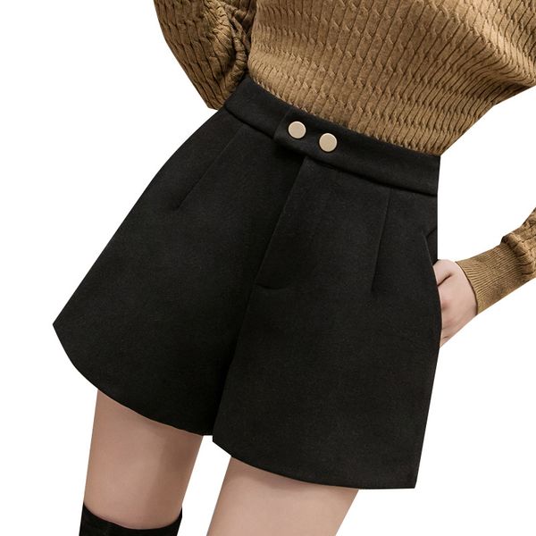 woolen shorts women's autumn and winter new high waist thick korean version was thin shorts women, White;black
woolen shorts women's autumn and winter new high waist thick korean version was thin shorts women, White;black