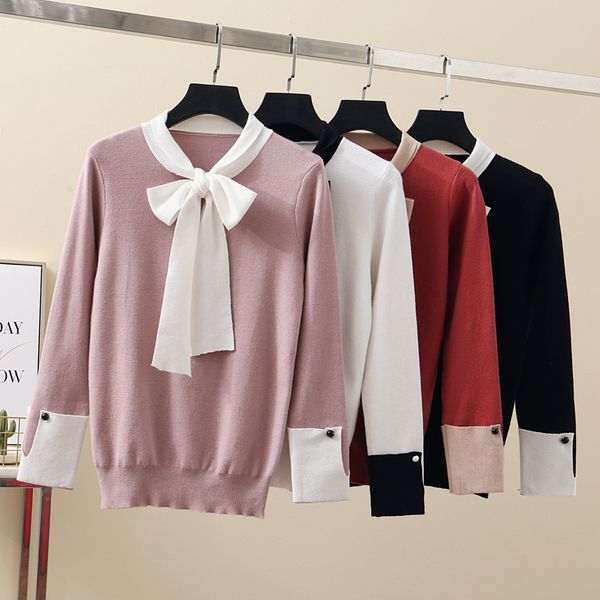 women's sweaters sweater female 2021 autumn winter clothes slim all-match elastic knit pullover cute women korean femme jumper, White;black
women's sweaters sweater female 2021 autumn winter clothes slim all-match elastic knit pullover cute women korean femme jumper, White;black