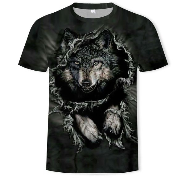 mens designer wolf 3d printed t-shirt fashion brand short sleeve loose top, White;black
mens designer wolf 3d printed t-shirt fashion brand short sleeve loose top, White;black