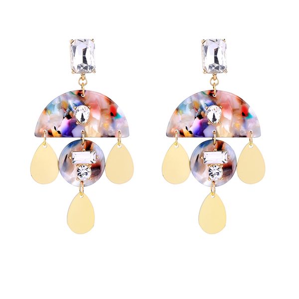 balanbiu hyperbole geometric round semicircle colorful resin sheet drop earring for women crystal brass dangle earring accessory, Silver
balanbiu hyperbole geometric round semicircle colorful resin sheet drop earring for women crystal brass dangle earring accessory, Silver