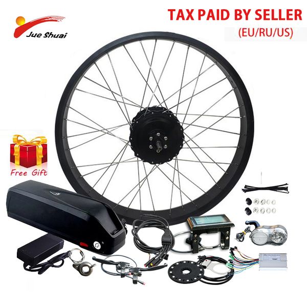 

powerful 48v 1000w rear hub motor electric bike conversion kit e bike kit fat tire 20" 26" 4.0 hub motor ebike for ing