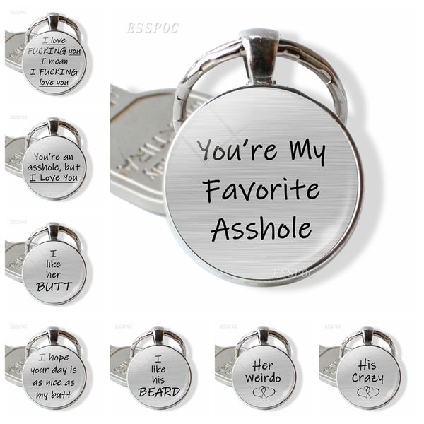 you're my favorite asshole love quote chain key rings romantic letter pendant keychain couple jewelry valentine's day gift c190110, Silver
you're my favorite asshole love quote chain key rings romantic letter pendant keychain couple jewelry valentine's day gift c190110, Silver