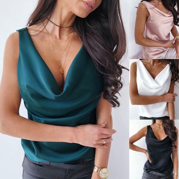 satin women thin solid camis vest women tank female 2020 summer strap basic v neck sleeveless camisole#g2, White
satin women thin solid camis vest women tank female 2020 summer strap basic v neck sleeveless camisole#g2, White