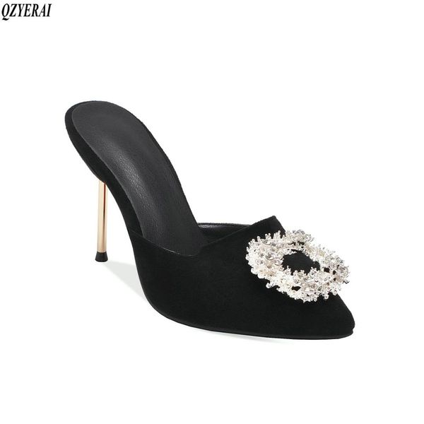 new spring summer imitation deerskin women's slippers 9cm metal heels slippers outdoor women's shoes size 34-43, Black
new spring summer imitation deerskin women's slippers 9cm metal heels slippers outdoor women's shoes size 34-43, Black