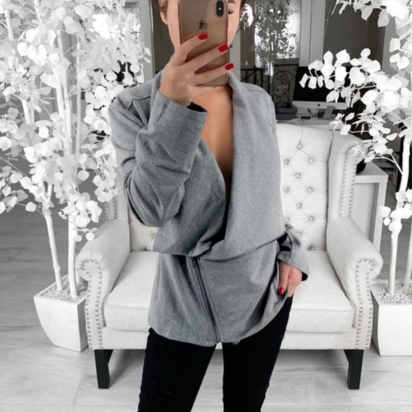 women's diagonal warm coats with zipper black grey colors s-3xl sizes 2019 autumn and winter women's jacket coat for female, Black;brown
women's diagonal warm coats with zipper black grey colors s-3xl sizes 2019 autumn and winter women's jacket coat for female, Black;brown