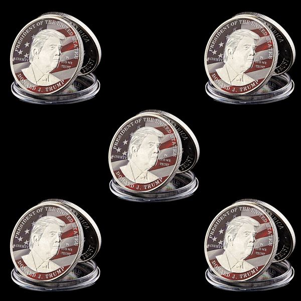5pcs american president donald trump liberty craft in god we trust silver plated 1oz commemorative novelty coin
5pcs american president donald trump liberty craft in god we trust silver plated 1oz commemorative novelty coin