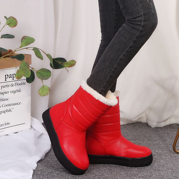 warm winter snow boots for women round toe pu ankle boots for women 2019 comfortable rubber flat platform 2019, Black
warm winter snow boots for women round toe pu ankle boots for women 2019 comfortable rubber flat platform 2019, Black