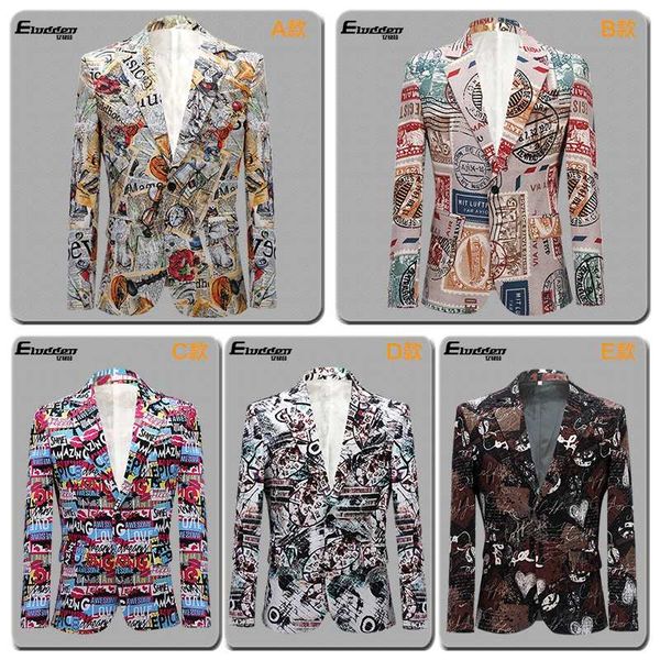 s-6xl2020 male singer printed suit jacket male costume handsome personality evening show model host hair stylist trend, White;black
s-6xl2020 male singer printed suit jacket male costume handsome personality evening show model host hair stylist trend, White;black