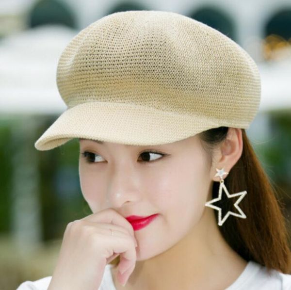 british style summer breathable cap women's sun hats woman cap casual foldable shade sunscreen girl travel, Blue;gray
british style summer breathable cap women's sun hats woman cap casual foldable shade sunscreen girl travel, Blue;gray
