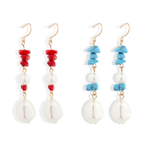 2020 new handmade natural stone imitation pearl long drop earrings for women girl jewelry quartz stone dangle earrings gift, Silver
2020 new handmade natural stone imitation pearl long drop earrings for women girl jewelry quartz stone dangle earrings gift, Silver