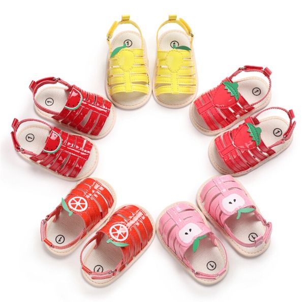 6 styles baby girls sandals fruit pattern hollow out anti-slip sole sandals first walker summer casual shoes for infant toddler, Black;red
6 styles baby girls sandals fruit pattern hollow out anti-slip sole sandals first walker summer casual shoes for infant toddler, Black;red