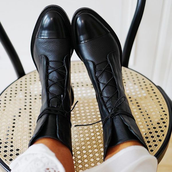 adisputent black winter motorcycle boots mid-calf women british style lace up boots punk low heel boot shoes women plus size
adisputent black winter motorcycle boots mid-calf women british style lace up boots punk low heel boot shoes women plus size