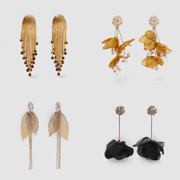 girlgo za long organza-paneled dangle earrings for women elegant gold metal chain tassel drop earrings jewelry female party gift, Silver
girlgo za long organza-paneled dangle earrings for women elegant gold metal chain tassel drop earrings jewelry female party gift, Silver