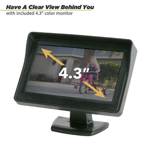 4.3inch tft lcd car color rear view monitor screen for parking rear view backup camera with stand bracket
4.3inch tft lcd car color rear view monitor screen for parking rear view backup camera with stand bracket