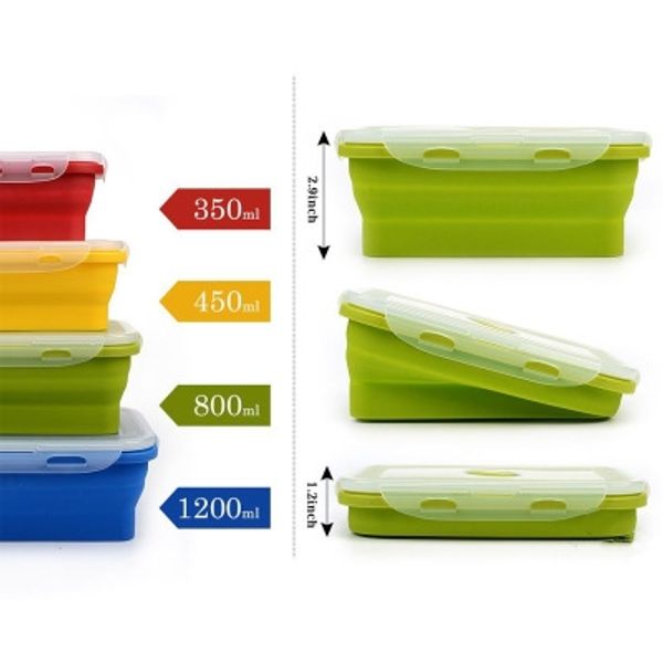 4 piece set food grade silicone lunch box folding экологичный контейнер еды bento box складная портативный микроволновая зернистое box
4 piece set food grade silicone lunch box folding экологичный контейнер еды bento box складная портативный микроволновая зернистое box
