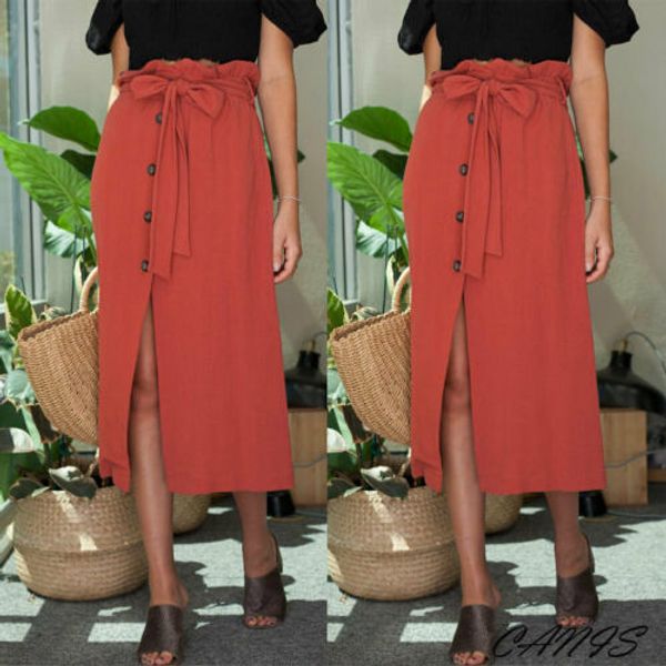 boho stylish chic womens midi skirt high waist front slit skirt lace up button bandage beach outwear, Black
boho stylish chic womens midi skirt high waist front slit skirt lace up button bandage beach outwear, Black