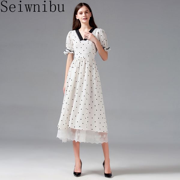 summer 2020 new women's fashion party workplace casual elegant chic dot print lace stitching white midi dress, Black;gray
summer 2020 new women's fashion party workplace casual elegant chic dot print lace stitching white midi dress, Black;gray